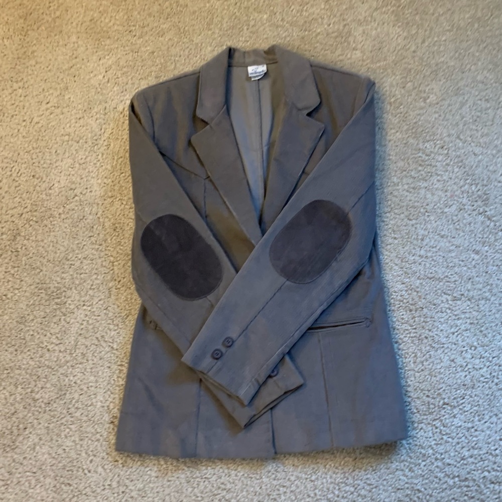 Vintage Corduroy Gray Blazer by Wrangler - Picture 4 of 12